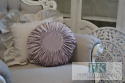 EKSLUZYWNA PODUSZKA 40 CM PUDROWY RÓŻ PLISOWANA VELVET WELWET STYL FRANCUSKI