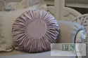 EKSLUZYWNA PODUSZKA 40 CM PUDROWY RÓŻ PLISOWANA VELVET WELWET STYL FRANCUSKI