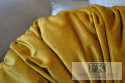 EKSLUZYWNA PODUSZKA 40CM MUSZTARDA PLISOWANA VELVET WELWET STYL FRANCUSKI