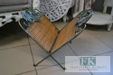 GAZETNIK METAL KUTY RATTAN VINATGE RETRO