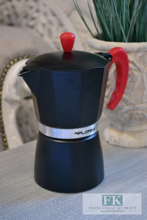 KAWIARKA ZAPARZACZ BLACK&RED DO ESPRESSO NA 6 FILIŻANEK KAWIARKA ZAPARZACZ BLACK&RED DO ESPRESSO NA 6 FILIŻANEK