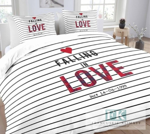 POŚCIEL 160X200 LOVE 100 % BAWEŁNA POŚCIEL HOLENDERSKA