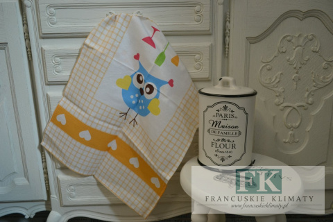 ŚCIERECZKA KUCHENNA 70X40 SOWA POMARAŃCZOWA KRATKA 100% BAWEŁNA ŚCIERECZKA KUCHENNA 70X40 SOWA POMARAŃCZOWA KRATKA 100% BAWEŁNA
