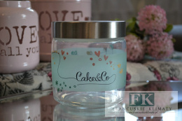 SŁOIK SZKLANY Z POKRYWKĄ CANDY MIĘTA NA SŁODKOŚCI 12 CM