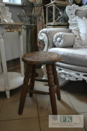 STOŁEK TABORET HOKER BRĄZ DREWNO 45 CM SHABBY CHIC FRANCJA VINATGE RETRO STOŁEK TABORET HOKER BRĄZ DREWNO 45 CM SHABBY CHIC FRANCJA VINATGE RETRO