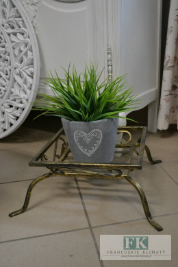 STYLOWY KUTY METALOWY KWIETNIK VINTAGE RETRO
