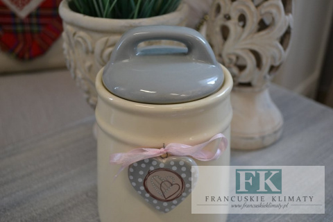 POJEMNIK 18 CM CERAMIKA SERCE FRANCJA KOLEKJCJA SKANDYNAWSKA
