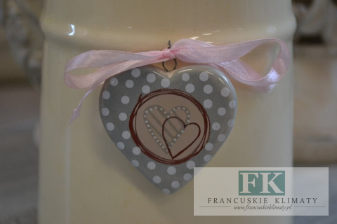 POJEMNIK 18 CM CERAMIKA SERCE FRANCJA KOLEKJCJA SKANDYNAWSKA