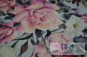 ! TKANINA MATERIAŁ SZER 150 CM PUDROWE RÓŻE NA ZASŁONY OBRUSY PODUSZKI