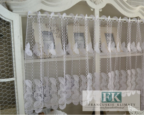 ZAZDROSTKA GIPIUROWA LIŚCIE 60 CM WITRAŻ GIPIURA