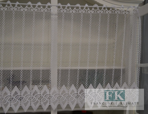 ZAZDROSTKA GIPIUROWA WITRAŻ BIEL GIPIURA 60 CM