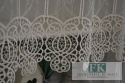 ZAZDROSTKA WITRAŻ OK 45 CM GIPIURA KOLOR ECRU FRANCJA SHABBY CHIC