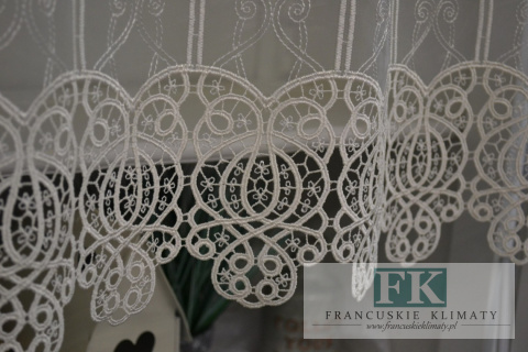ZAZDROSTKA WITRAŻ OK 45 CM GIPIURA KOLOR ECRU FRANCJA SHABBY CHIC ZAZDROSTKA WITRAŻ OK 45 CM GIPIURA KOLOR ECRU FRANCJA SHABBY CHIC