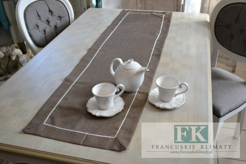 BIEŻNIK DEKORACYJNY 40X140 BRĄZ KLASYCZNY VINTAGE RETRO