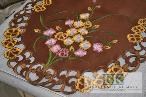 BIEŻNIK DEKORACYJNY 40x90 KWIATY STYL PROWANSALSKI FRANCUSKI VINTAGE RETRO