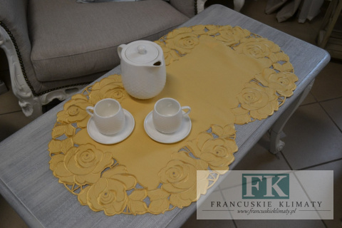 BIEŻNIK DEKORACYJNY HAFTOWANY 40X70 STYL PROWANSALSKI VINTAGE FRANCUSKI