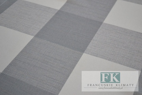 BIEŻNIK DEKORACYJNY SIWA KRATA 40x140 STYL KLASYCZNY VINTAGE RETRO