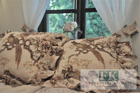 KPL LAMBREKIN , FIRANA Z WIĄZANIAMI SHABBY PROWANSJA VINTAGE
