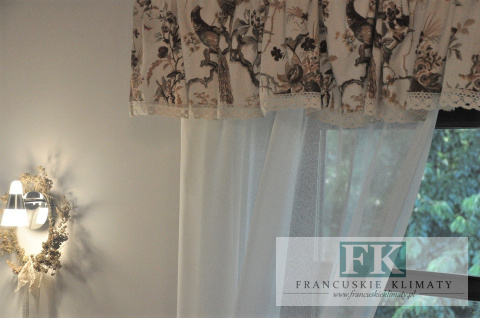 KPL LAMBREKIN , FIRANA Z WIĄZANIAMI SHABBY PROWANSJA VINTAGE