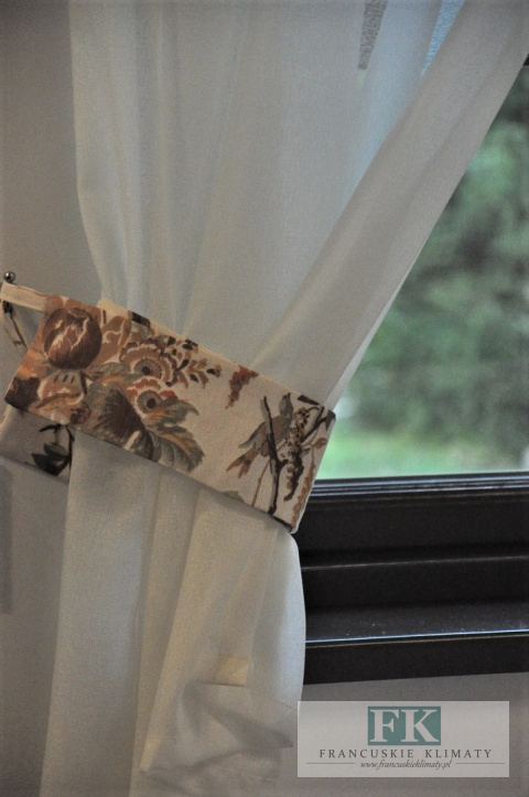 KPL LAMBREKIN , FIRANA Z WIĄZANIAMI SHABBY PROWANSJA VINTAGE