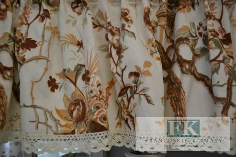 KPL LAMBREKIN , FIRANA Z WIĄZANIAMI SHABBY PROWANSJA VINTAGE
