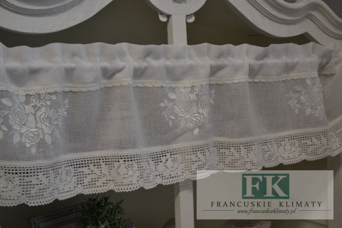 ZAZDROSTKA 30 CM KWIATY HAFT KORONKA NATURA LEN PROWANSJA SHABBY CHIC VINTAGE ZAZDROSTKA 30 CM KWIATY HAFT KORONKA NATURA LEN PROWANSJA SHABBY CHIC VINTAGE