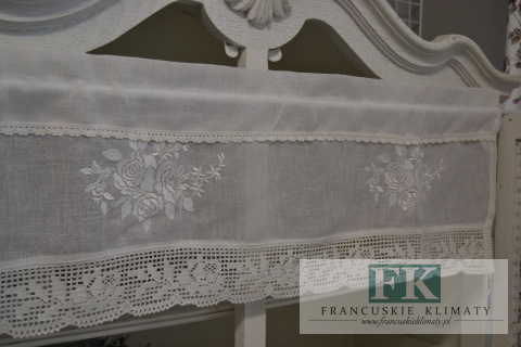 ZAZDROSTKA 30 CM KWIATY HAFT KORONKA NATURA LEN PROWANSJA SHABBY CHIC VINTAGE ZAZDROSTKA 30 CM KWIATY HAFT KORONKA NATURA LEN PROWANSJA SHABBY CHIC VINTAGE