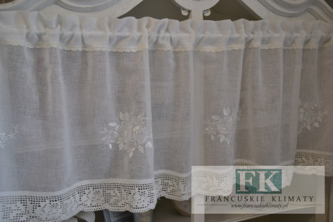 ZAZDROSTKA 50 CM KWIATY HAFT KORONKA NATURA LEN PROWANSJA SHABBY CHIC VINTAGE ZAZDROSTKA 50 CM KWIATY HAFT KORONKA NATURA LEN PROWANSJA SHABBY CHIC VINTAGE