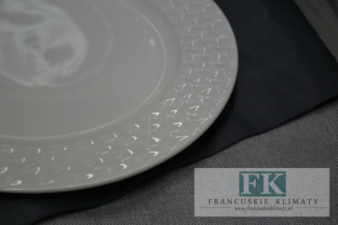 KOLEKCJA SZAFIR TALERZ śr. 20,5 CM styl francuski, shabby, vintage