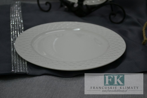 KOLEKCJA SZAFIR TALERZ śr. 20,5 CM styl francuski, shabby, vintage