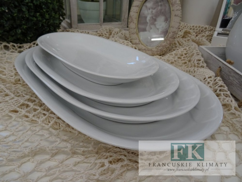 KOLEKCJA FALBANKA PÓŁMISEK dł. 33 cm styl francuski, shabby, vintage