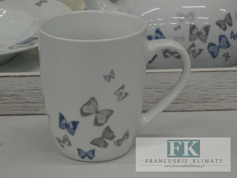 KOLEKCJA MOTYL KUBEK poj. 320ml. styl francuski, shabby, vintage KOLEKCJA MOTYL KUBEK poj. 320ml. styl francuski, shabby, vintage