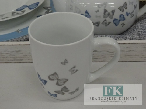 KOLEKCJA MOTYL KUBEK poj. 320ml. styl francuski, shabby, vintage KOLEKCJA MOTYL KUBEK poj. 320ml. styl francuski, shabby, vintage