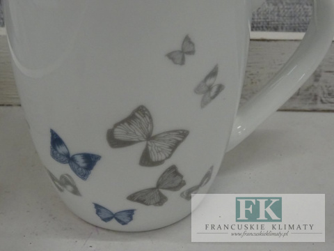 KOLEKCJA MOTYL KUBEK poj. 320ml. styl francuski, shabby, vintage KOLEKCJA MOTYL KUBEK poj. 320ml. styl francuski, shabby, vintage