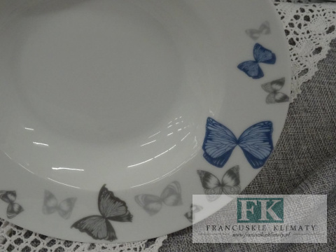 KOLEKCJA MOTYL TALERZ GŁĘBOKI śr. 22 CM styl francuski, shabby, vintage KOLEKCJA MOTYL TALERZ GŁĘBOKI śr. 22 CM styl francuski, shabby, vintage