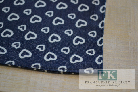 BIEŻNIK DEKORACYJNY 40x140 SERCA FRANCUSKI SIELANKA