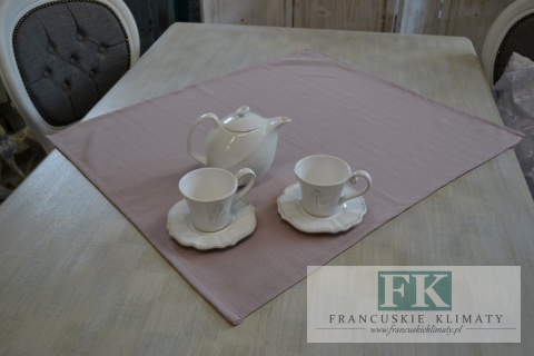 BIEŻNIK DEKORACYJNY 65x80 PUDROWY RÓŻ KLASYCZNY FRANCUSKI