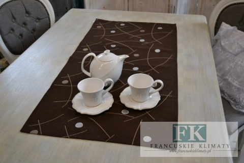 BIEŻNIK HAFTOWANY KOŁA 50x100 STYL FRANCUSKI VINTAGE RETRO