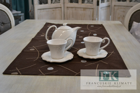 BIEŻNIK HAFTOWANY KOŁA 50x100 STYL FRANCUSKI VINTAGE RETRO