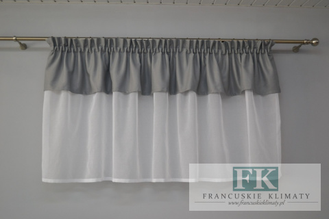FIRANA 280/90 LAMBREKIN DWUWARSTWOWY SZARY BŁYSK BATYST BIEL GLAMOUR