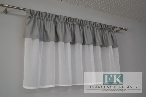 FIRANA 280/90 LAMBREKIN DWUWARSTWOWY SZARY BŁYSK BATYST BIEL GLAMOUR