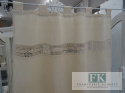 Komplet 2 szt . ZASŁON BAWELNA + SZYDEŁKO / NICIANKA wys. 150 cm BOHO frędzle , koralki