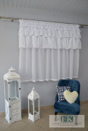 PROWANSJA FIRANA Z FALBANAMI , 3 FALBANY , retro vintage BATYST 300/160 CM