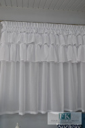 PROWANSJA FIRANA Z FALBANAMI , 3 FALBANY , retro vintage BATYST 300/160 CM