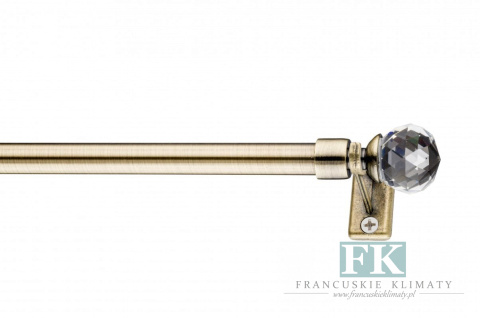 STYLOWY MINI KARNISZ 80-120 CM ZŁOTO ANTYK na zazdrostkę firankę KRYSZTAŁ CRYSTAL STYLOWY MINI KARNISZ 80-120 CM ZŁOTO ANTYK na zazdrostkę firankę KRYSZTAŁ CRYSTAL