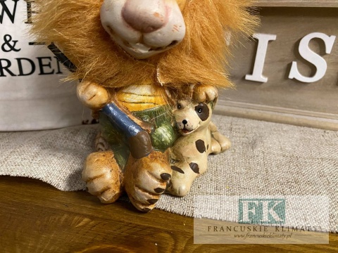 FIGURKA LEW DEKORACJA WYS 13 CM POLIRESING