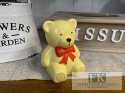 PORCELANOWY MIŚ ŻÓŁTY SKARBONKA DEKORACJA 10,5 CM PORCELANOWY MIŚ ŻÓŁTY SKARBONKA DEKORACJA 10,5 CM