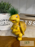 PORCELANOWY ŻÓŁW DEKORACJA FIGURKA 16 CM
