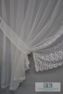 FIRANA PODWIĄZYWANA SARA 170/400 , TIUL HAFT GIPIURA , PROWANSJA , SHABBY , VINTAGE , RETRO