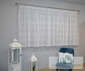 FIRANA HAFTOWANA , woal BIEL haft SREBRNO-SZARY , PROWANSJA , SHABBY , VINTAGE , RETRO